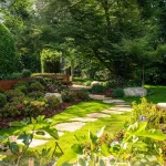 Jardin d'inspiration japonaise, pas japonais