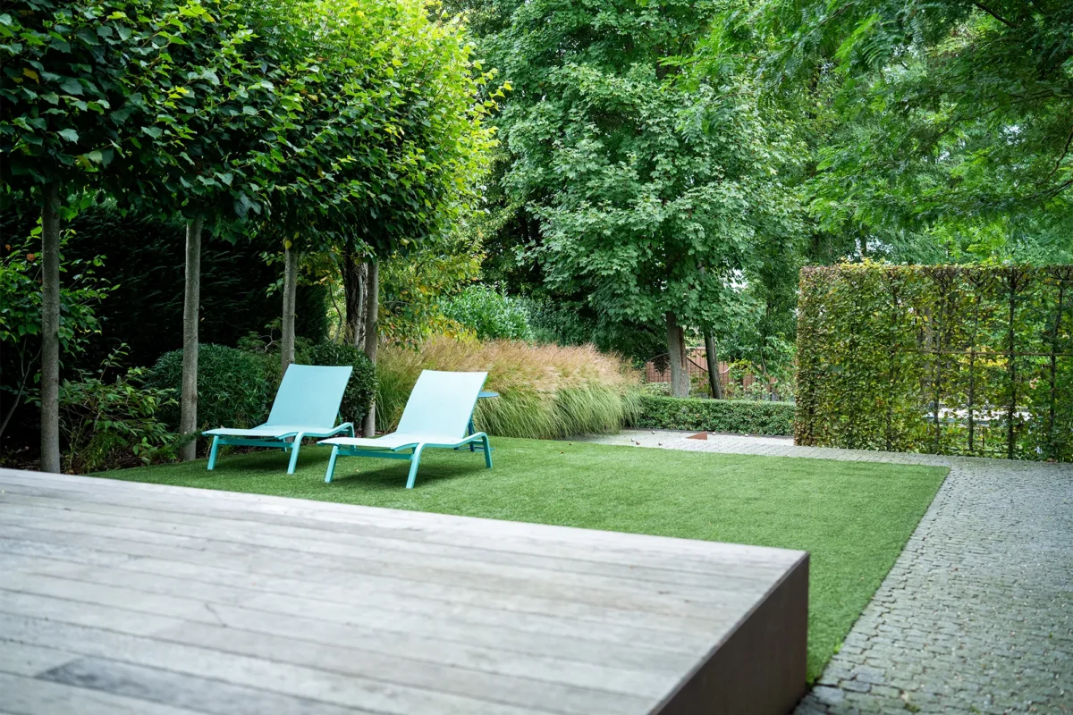 jardin chaises longues